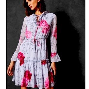 NWOT TED BAKER DIERIN BABYLON GGT TIERED MIDI RUFFLE DRESS SZ US4  OR TED SZ 1